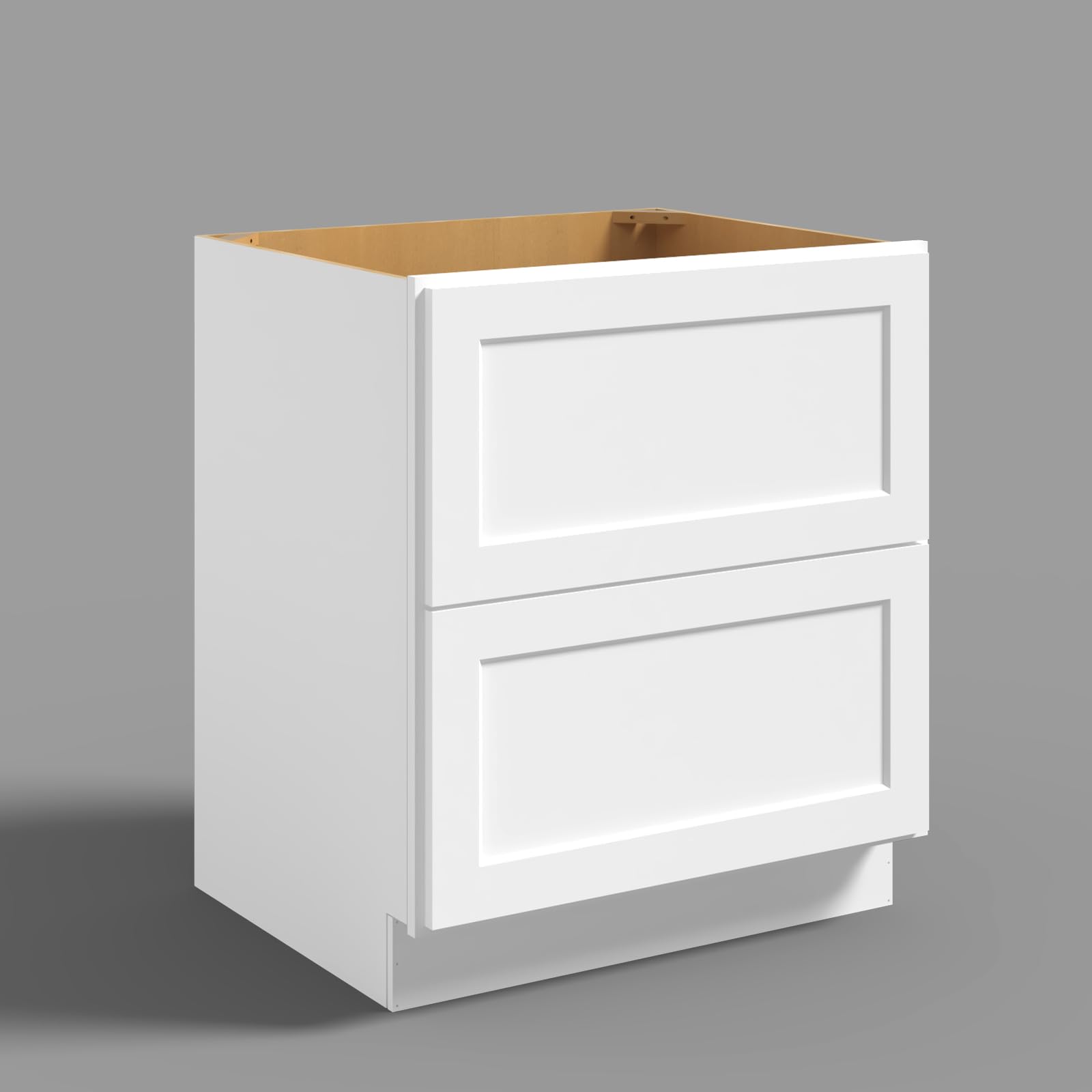 Hausvita 30" 2-Tier Undermount Kitchen Drawer Cabinet, RTA Storage Drawer, Full Extension Soft Close Slides, Ample Storage Organizer, MDF &amp; Plywood with UV Coating