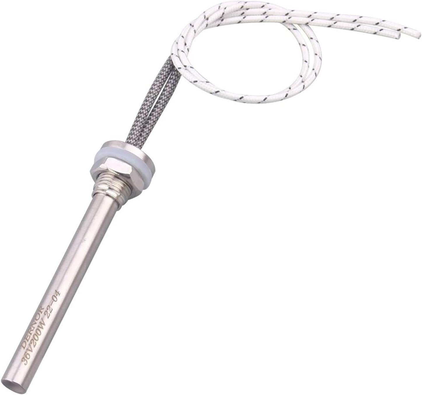 Electric Hot Rod Heater,12V/24V DC Cartridge Heater M14 Thread Heating Rod SUS304 Electric Tubular Water Heater 50W/100W/200W(12V 50W)