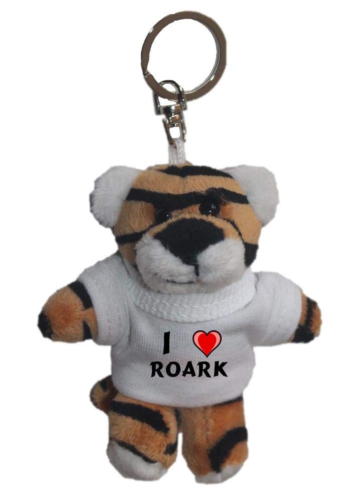 Shopzeus Tiger Plush Keychain with I Love Roark (first name/surname/nickname)