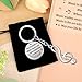 Konsait Music Note Keychain and Card, Where Words Fail Music Speaks Inspirational Note Keychain Card for Musician Gifts Party Favors Key Ring for Teacher Student