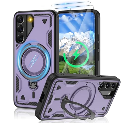 Coque violette Samsung S22 MagSafe idéale pour regarder vos vidéos