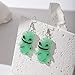Christmas Nightmare Earrings,Luminous Horror Green Oogie Monster Boogie Earrings for Women Men Halloween Cosplay (Luminous)