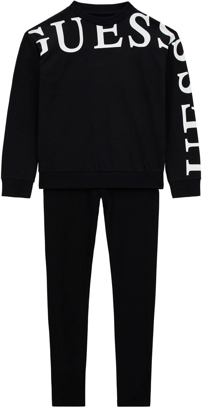 GUESS Girls' Active Top + Leggings Set LS Active Top + Leggings (Pack of 1)
