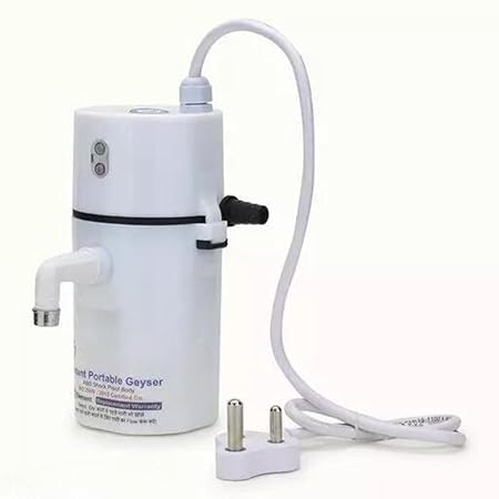 ORZINPRO Instant Electric Portable Wall Mounted Mini GeyserABS Body Shock Proof Electric Saving Water Heater For Home, Hotel, Kitchen And Bathroom (White)