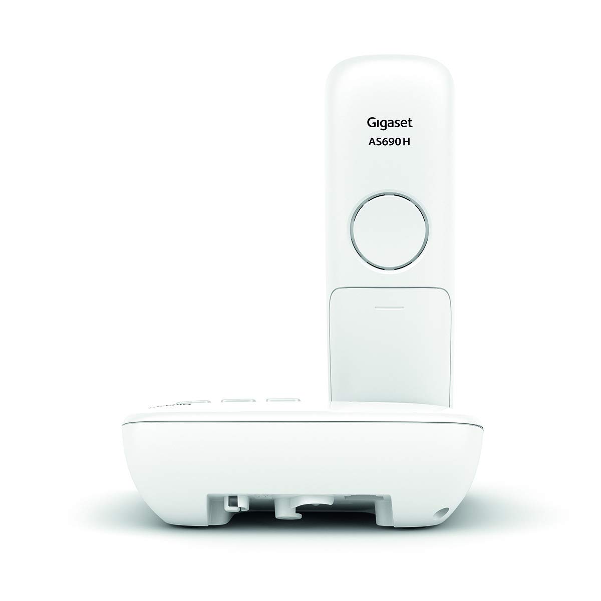 Gigaset AS690A Trio - Telefono fisso wireless con segreteria telefonica, 3 combinati con ampio display retroilluminato per un display ultra leggibile, funzione blocco chiamate, colore: bianco