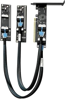 Адаптер Wsikafxn 2 порта MCIO 5.0 - PCI-E 5.0 X16 (с кабелем MCIO), для графических карт сервера MCIO - базовая плата PCIE X16