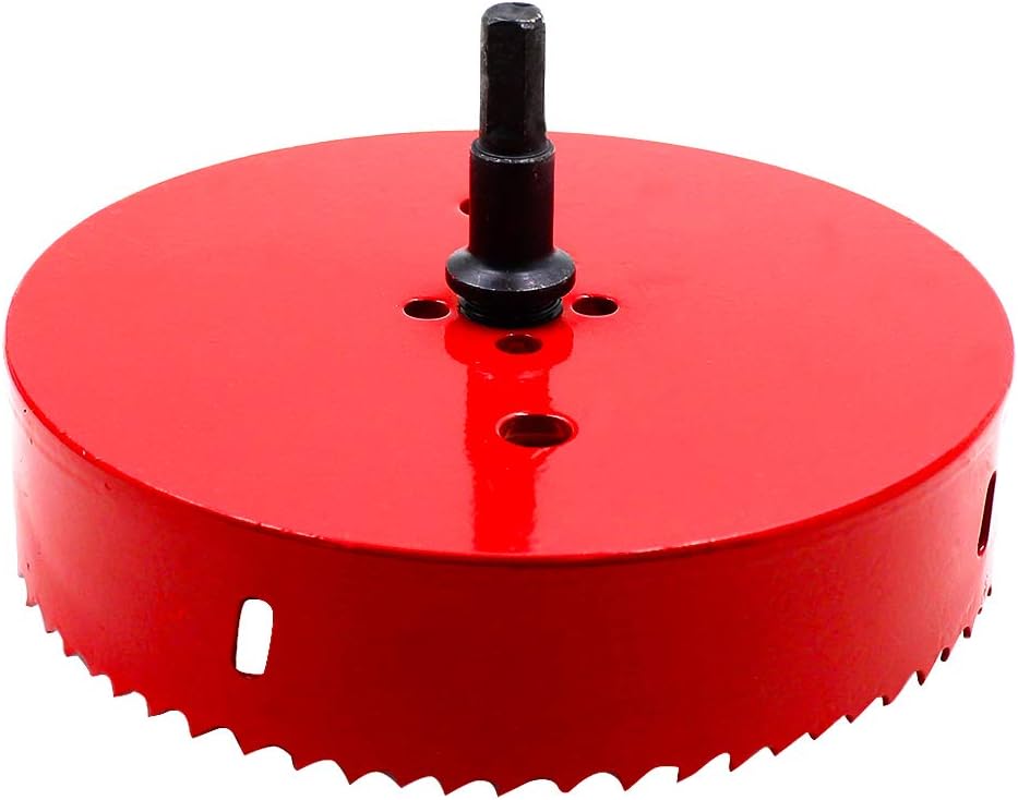 Hordion 168mm 6 5/8 inch Hole Saw, Heavy Duty Bi-Metal Hole Saws Bit Tooth Cutting for Cornhole Boards Drywall Wood Plastic Fiberboard Soft Metal