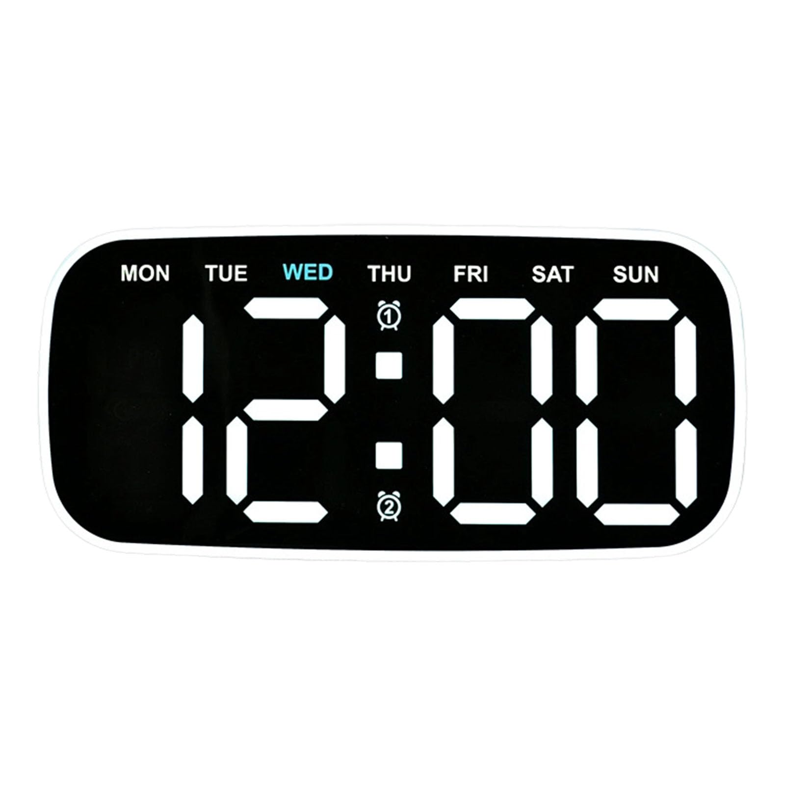Msioytog Digital Alarm Clocks for Bedrooms Desk Clock with Date, Day of Week, Temperature, Dimmer for Bedside Table, Living Room Alarm Clocks for Bedroom