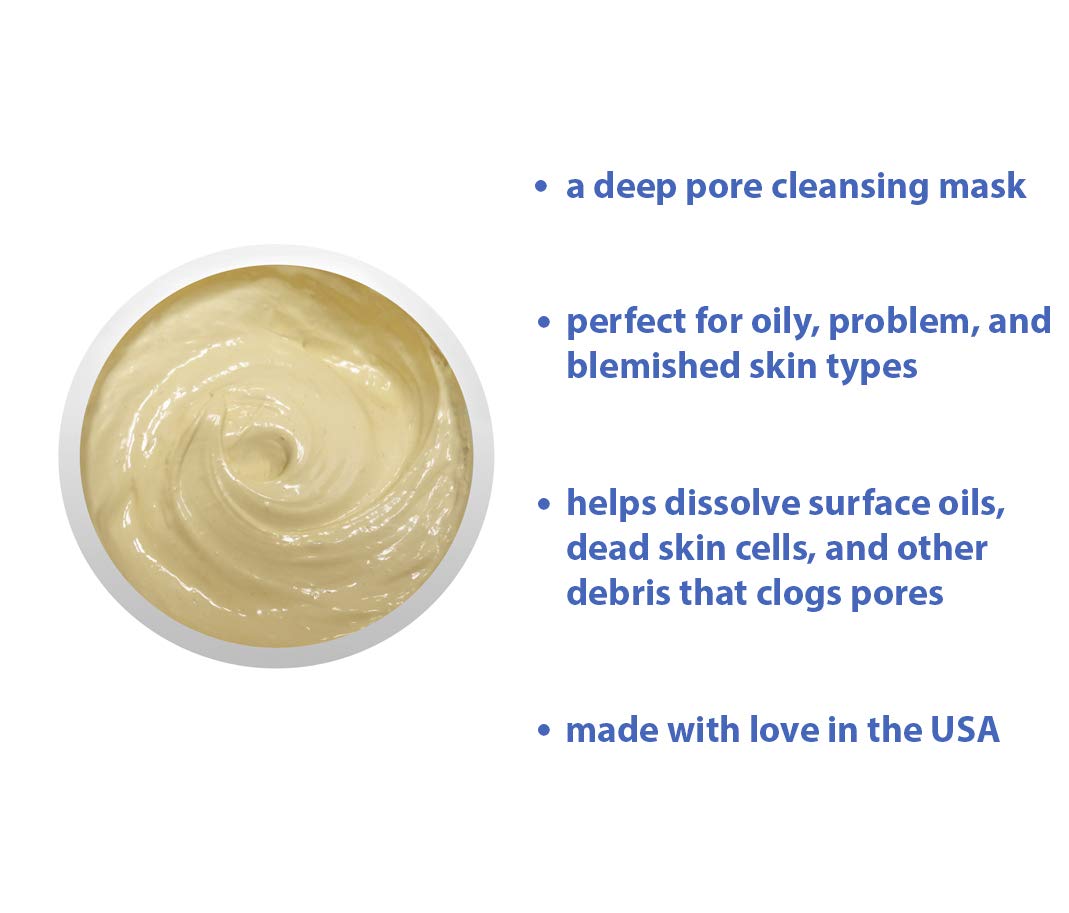 Raya Bio-Sulfur Masque (708) | Facial Clay Mask for Deep Pore Cleansing, Exfoliating Face Pack for Oily, Break-Out Skin | Vitamin-B and Bio Sulfur Formula to Control Oiliness | Skincare Face Mask