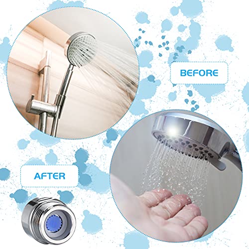 Image of Honoson 2 Set Shower Flow Reducer Limiter Set 1 /2 Inch Flow Restrictor Control Valve for Fixed Handheld and Shower Head 1.2 /1.5 /1.8 /2 / 2.2 /2.5 Gpm