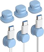 Vista 11 de Clips magnéticos para cables, 6 unidades, organizador de cables, soporte de alambre ajustable para escritorio, teléfono, clips adhesivos para cable