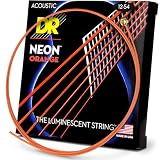 Encordoamento DR Strings NEON Orange, Violão, 12-54, Laranja
