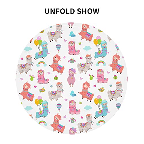 Alpaca Table Cloth Round Table Cover Wrinkle Resistant Waterproof Tablecloth 60 Inch Washable For Kitchen Party Picnic Fall Decorations For Home1 #TOP6