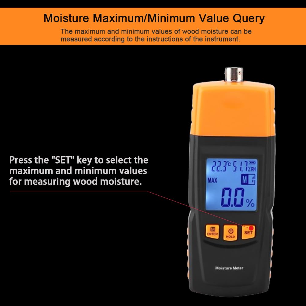 Fydun GM620 Tester di umidità del legno digitale -10-60 ℃ LCD