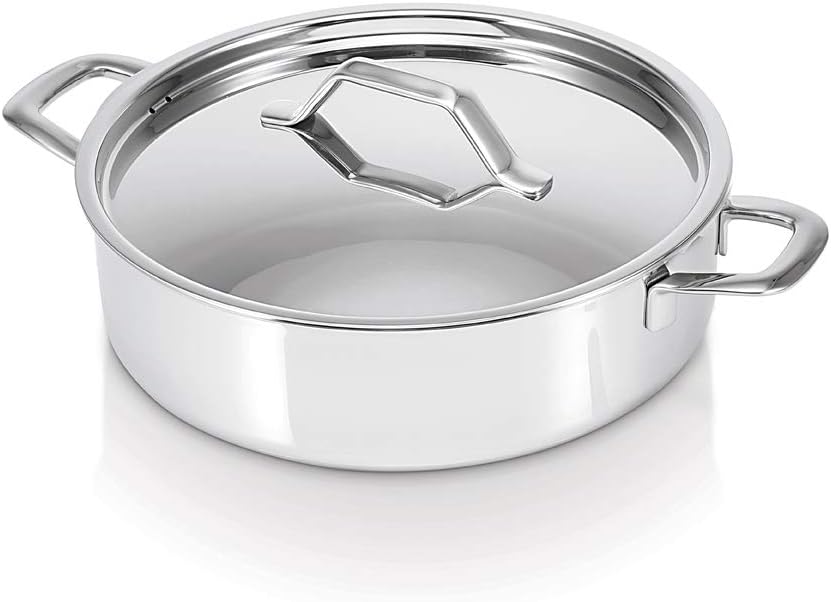 BekaTri-Lux Multi-ply Stainless Steel Sauté Pan with Lid and 2 Side Handles 28 cm