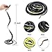 fluffy 6 Pieces Large Rubber Snakes 52 Inches and 31 Inches Realistic Fake Snakes Black Mamba Snake Toys for Garden Props to Keep Birds Away, Pranks, Halloween Decoration