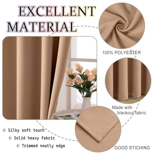 Rideau occultant kaki 270x270 cm en polyester isolant - 4
