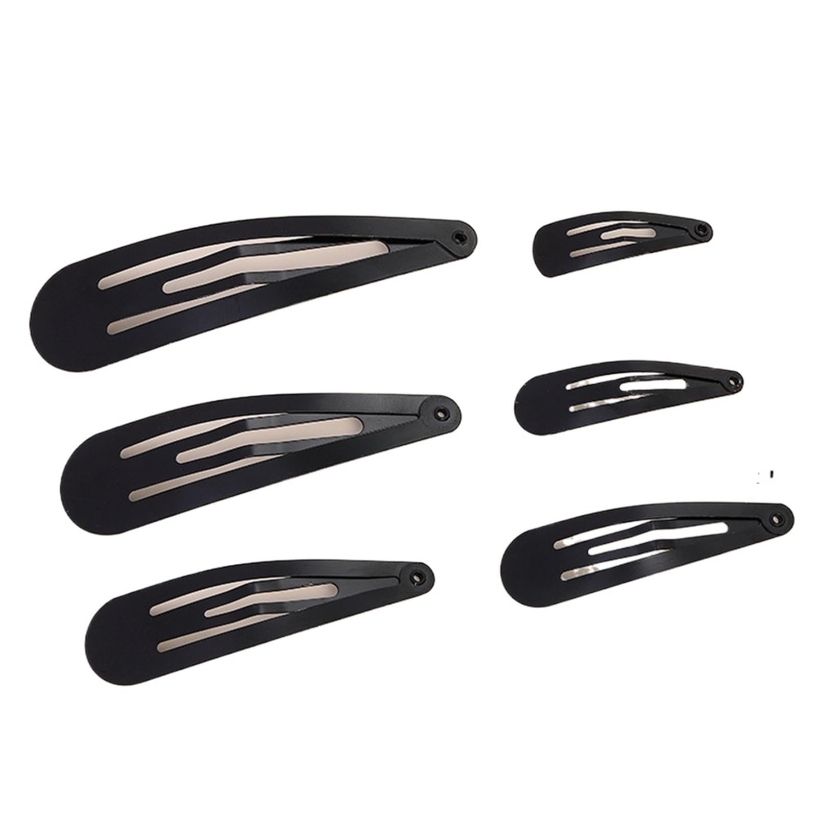 Base Per Fermaglio Capelli 100 pezzi 4 cm 5 6 7 8 fermagli for capelli a forma di goccia d'acqua, forcine for, accessori for fai da te, copricapi(Black,8cm)