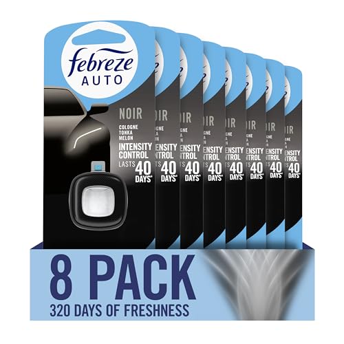 Image of Febreze AUTO Air Freshener, Odor-Fighting Automotive Vent Clip, Noir Scent, 8 Count