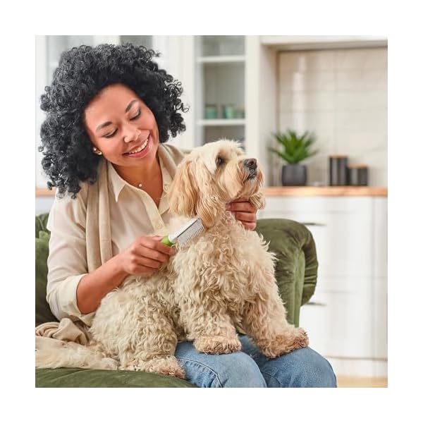 Entwirrungskamm für Hunde & Katzen - Entwirrungs-Pflegetool mit langen & kurzen Edelstahlzähnen zum Entfilzen von verfilztem Fell, Auskämmen von Knoten - Ebook-Anleitung – Bild 6