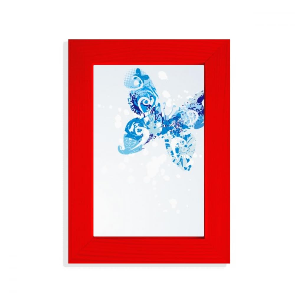 Cadre photo animal bleu ciel graffiti d'art rouge aux finitions premium
