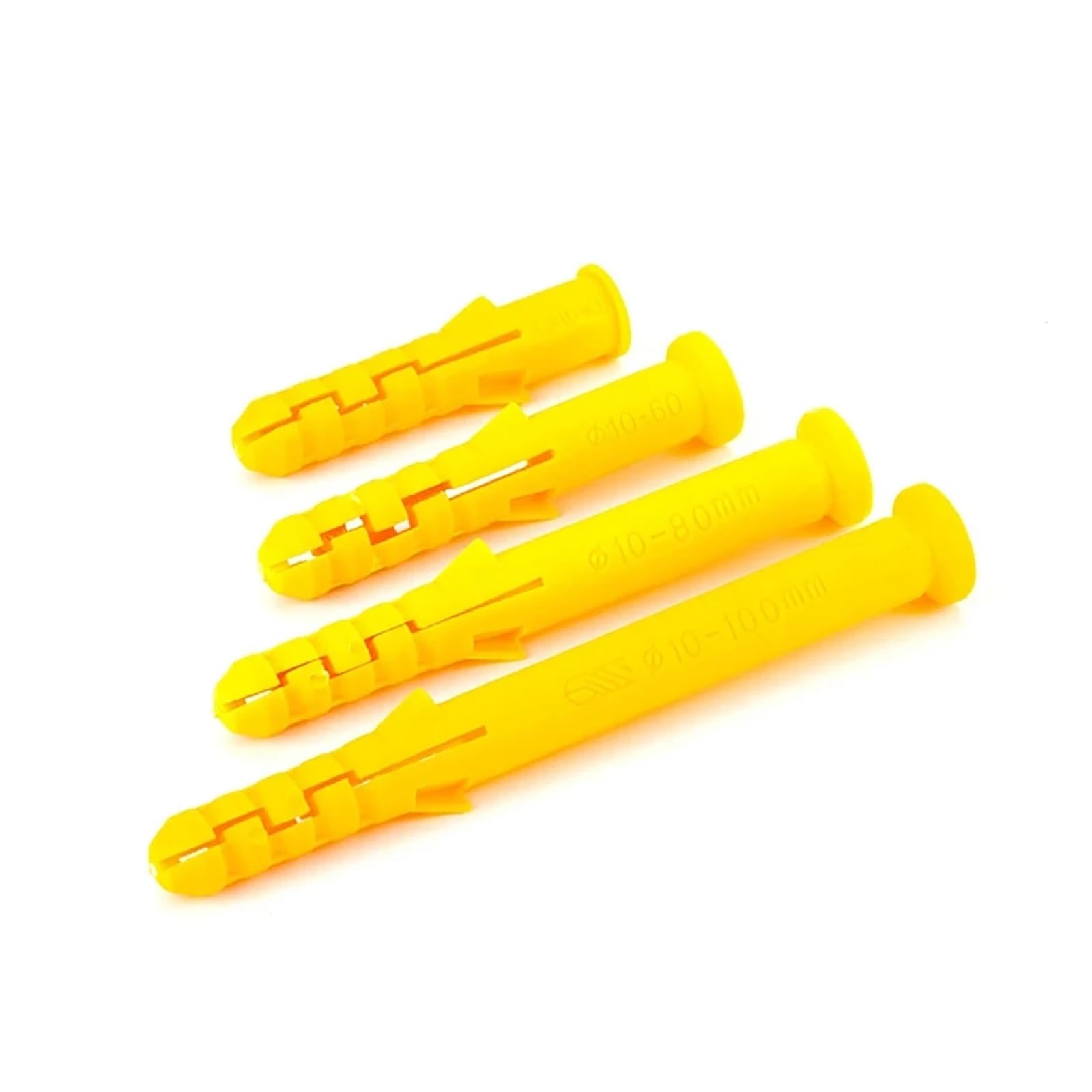 Tacos de Pared, enchufes en Bruto, Pernos de Anclaje de Pared de plástico M8, Columna de Tubo de expansión, Marco de Pared de hormigón, Fijaciones, Tubo Amarillo(20Pcs M8x100)