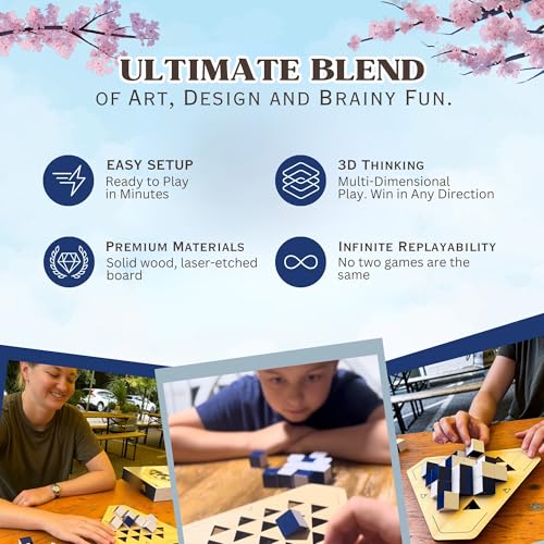 Yamma juego de mesa con tablero giratorio y cubos de madera miniatura 5