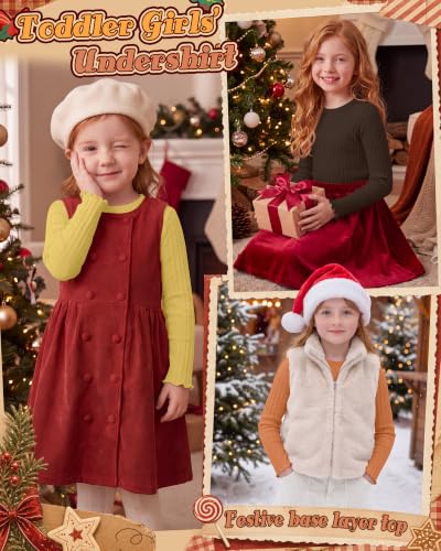 Image of 3 Pack Toddler Girls Cute Long Sleeve Cotton Shirts
