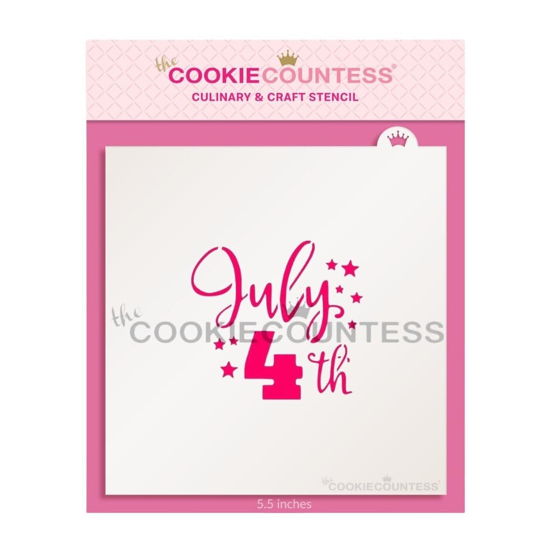 July 4th and Stars Stencil