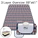 Large Foldable Picnic Blanket Waterproof Beach 78"x57" Camping Outdoor Blanket Mat by MIUCOLOR for Travelling Hiking GrassTriple Layers