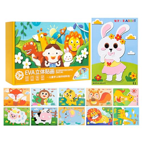 Puzzles Animales de Espuma 3D | Juguetes Educativos Divertidos 3D 12 Piezas - Puzzles Animales de Espuma para | para Oficina Navidad Proyecto Artístico Escuela Casa Ocio Actividad