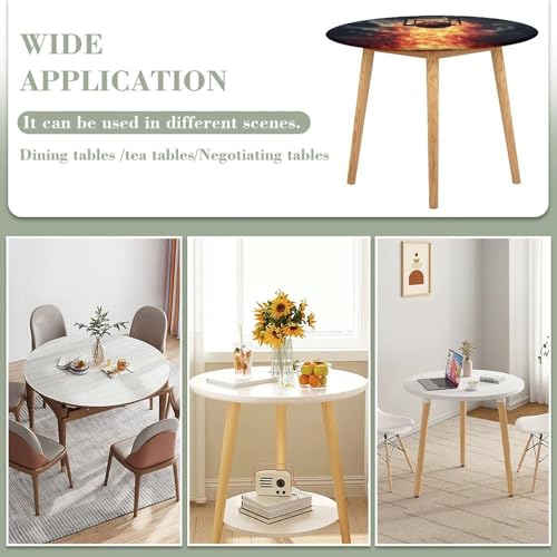 Nappe ronde élastique ajustable et imperméable pour table de camping