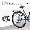 Foride Vélo électrique Roamer 1 St, Vélo électrique de Ville de 27,5 Pouces, Batterie 36V 13Ah, 7 Vitesses, E-Bike Urbain pour Adulte Homme Femme, VTC (Vert) #5