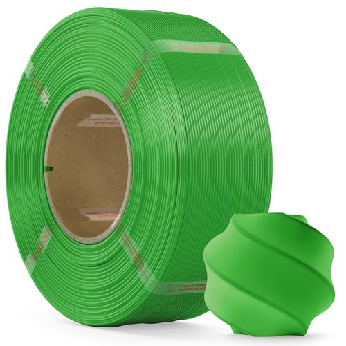 Image of PLA Filament 1.75mm PLA 3D Printer Filament(Refill),1kg Refill for Reusable Spools(2.2lbs),Premium Quality 3D Printing Filament for Bambu lab 3D Printers, Green