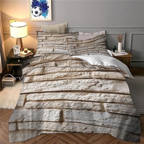 Housse de couette motif relief rustique moderne en microfibre de qualité