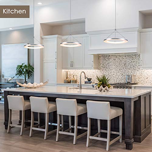 Chying Led Pendant Light, Mini Modern Chandelier Ceiling Light Fixture, 1-Ring, 15W, Warm White, 3000K, Adjustable Hanging Pendant Lighting For Kitchen Island, Dining Room, Restaurant #TOP7