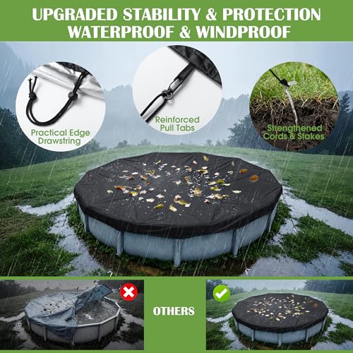 Cobertor redondo para piscina 18ft resistente e impermeable miniatura 5