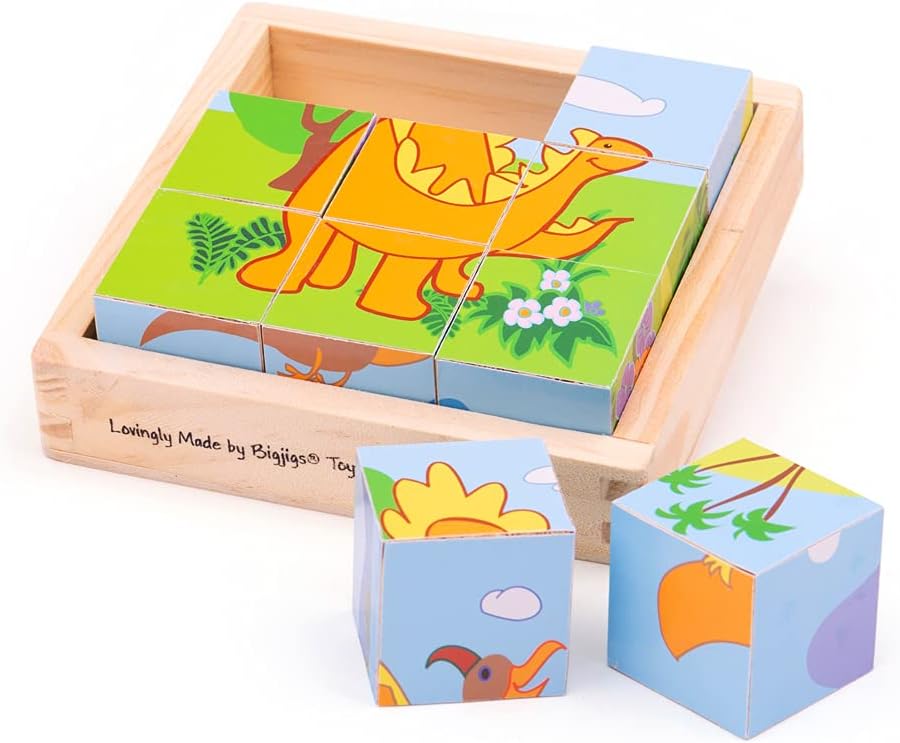 Bigjigs Toys Dinosaur Cube Puzzle
