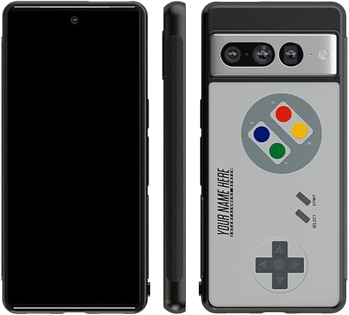 Miniatura 3 de Funda de goma negra personalizada con controlador de videojuegos retro compatible con Google Pixel 10, 10 Pro, 10 Pro XL, 9a, 9 Pro, Pixel 9, Pixel