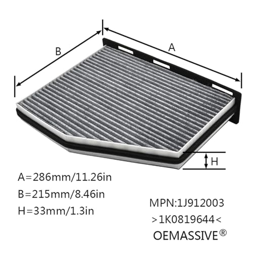 Filtro de habitáculo antipolen que purifica el aire de Skoda Octavia y Superb 4