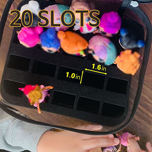 Holay Doll Storage Organizer– Premium Doll Cases For Miniatures And Figurines – Compact And Lightweight Doll Cases For Display And Protection With 20 Slots - 9.4 X 8.46 X 5-Inch #TOP1