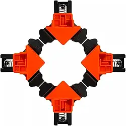 Kit 4 Grampos 90 Graus De Canto 4 Cantos Régua de Posicionamento Aperto Angular Marcenaria