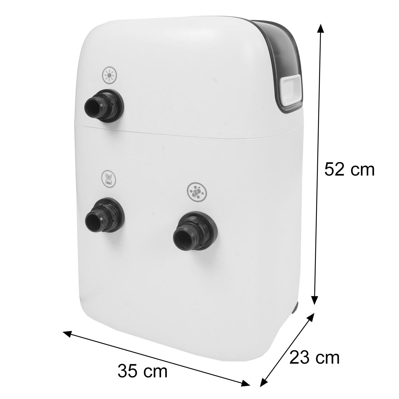 Mendler Pumpe für Whirlpool HWC-N97, Ersatzpumpe Bedienfeld Zubehör, Heizfunktion 52x35x23cm