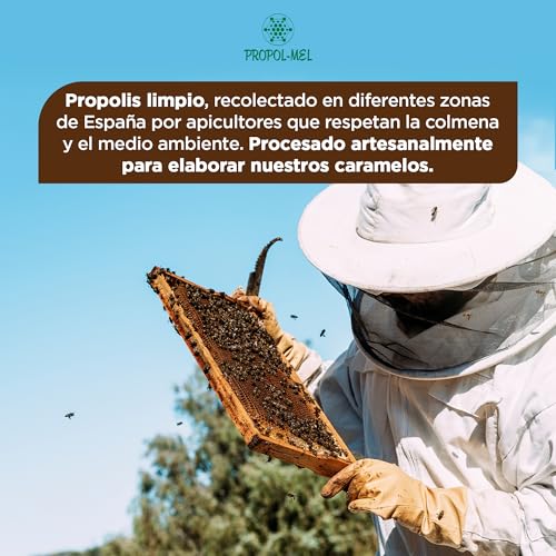 Miniatura 2 de 500 G - Caramelos De Propoleo Sin Gluten Y Sin Azucar. Elaborado Con Propolis Puro Finamente Troceado. Recomendado Para El Mal Aliento, El Aparato Bucal Y La Garganta.