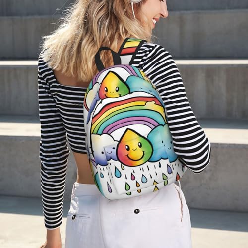 Mochila para laptop Rainbow Clouds Raindrop 1 ergonómica para evitar dolor de espalda 7