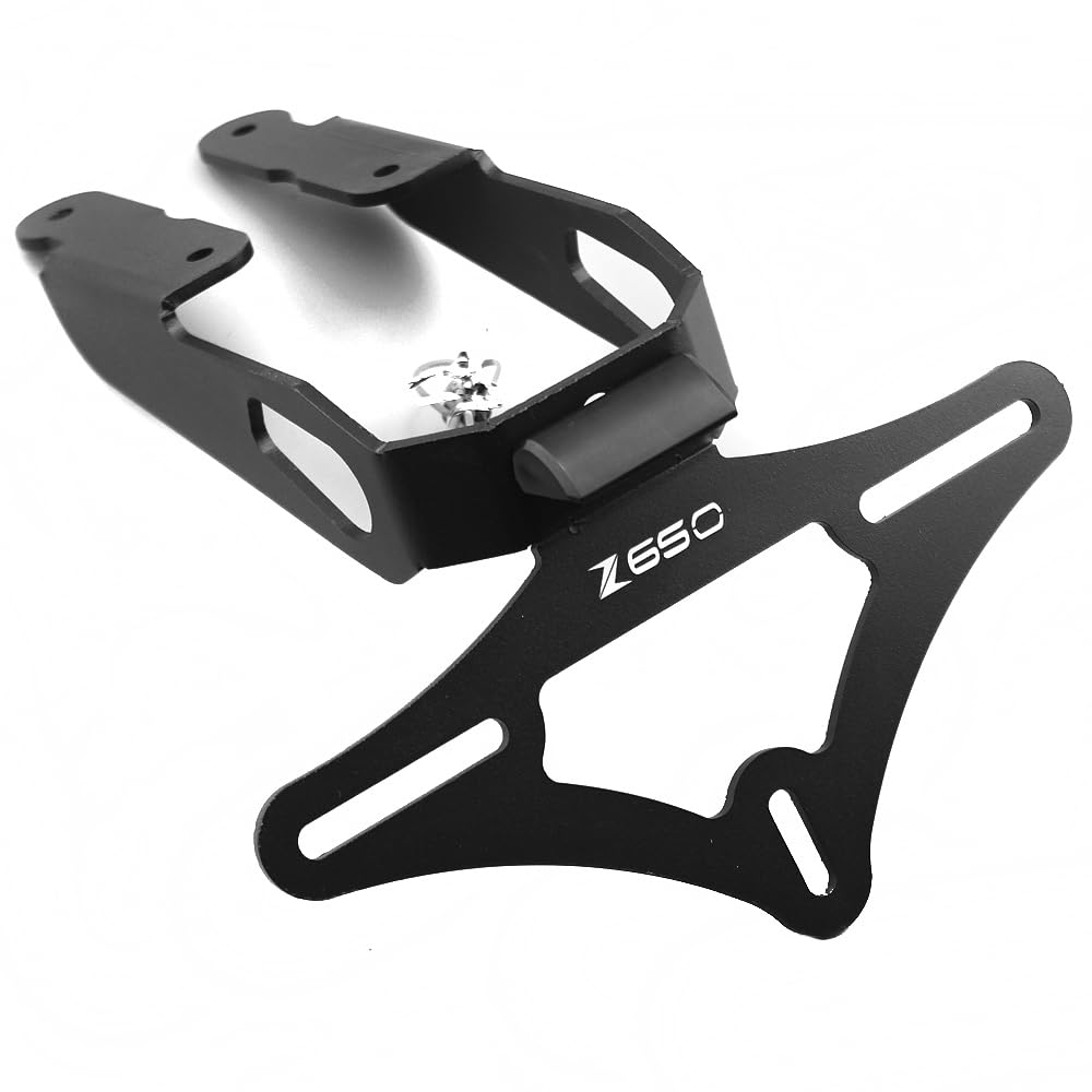 Staffa per Targa Compatibile con Z650 2018-2024, Eliminazione Parafango, Supporto per Targa, Paraspruzzi, Alette Anti-Fanghiglia, Protezione Paraurti, 2024 2023 2022 2021 2020 2019 2018