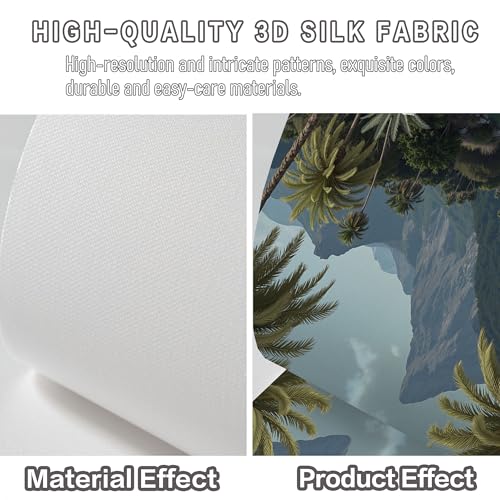 Papier peint panoramique palmiers bleu-vert grand format 350x256cm - 8