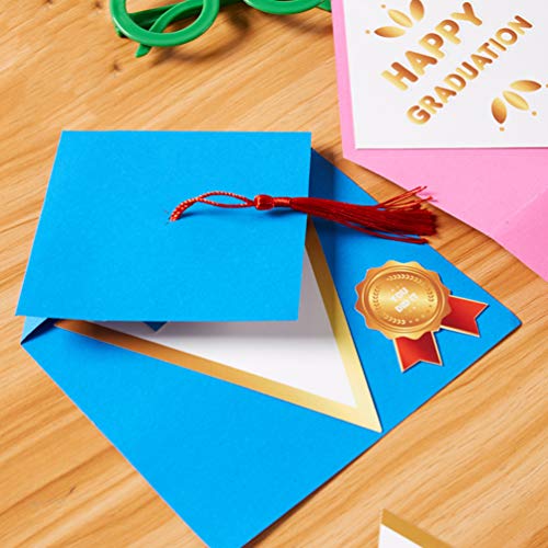 Kit de material de artesanato para cartão de formatura infantil da Amosfun 6 peças, chapéu feito à m