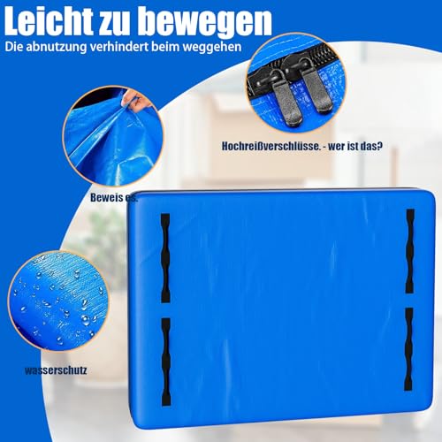 KYEVIS Matratzenhülle 140X200cm für Umzug und Lagerung, Matratzenhülle Aufbewahrung mit Reißverschluss und 8 Griffen, Wasserdichter Schutzhülle für Matratze