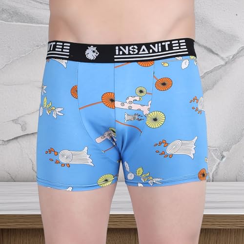 Image of Men's Nylon Stretch Printed Trunk | Ultra-Soft, Breathable Innerwear for Men | Stylish & Supportive Fit